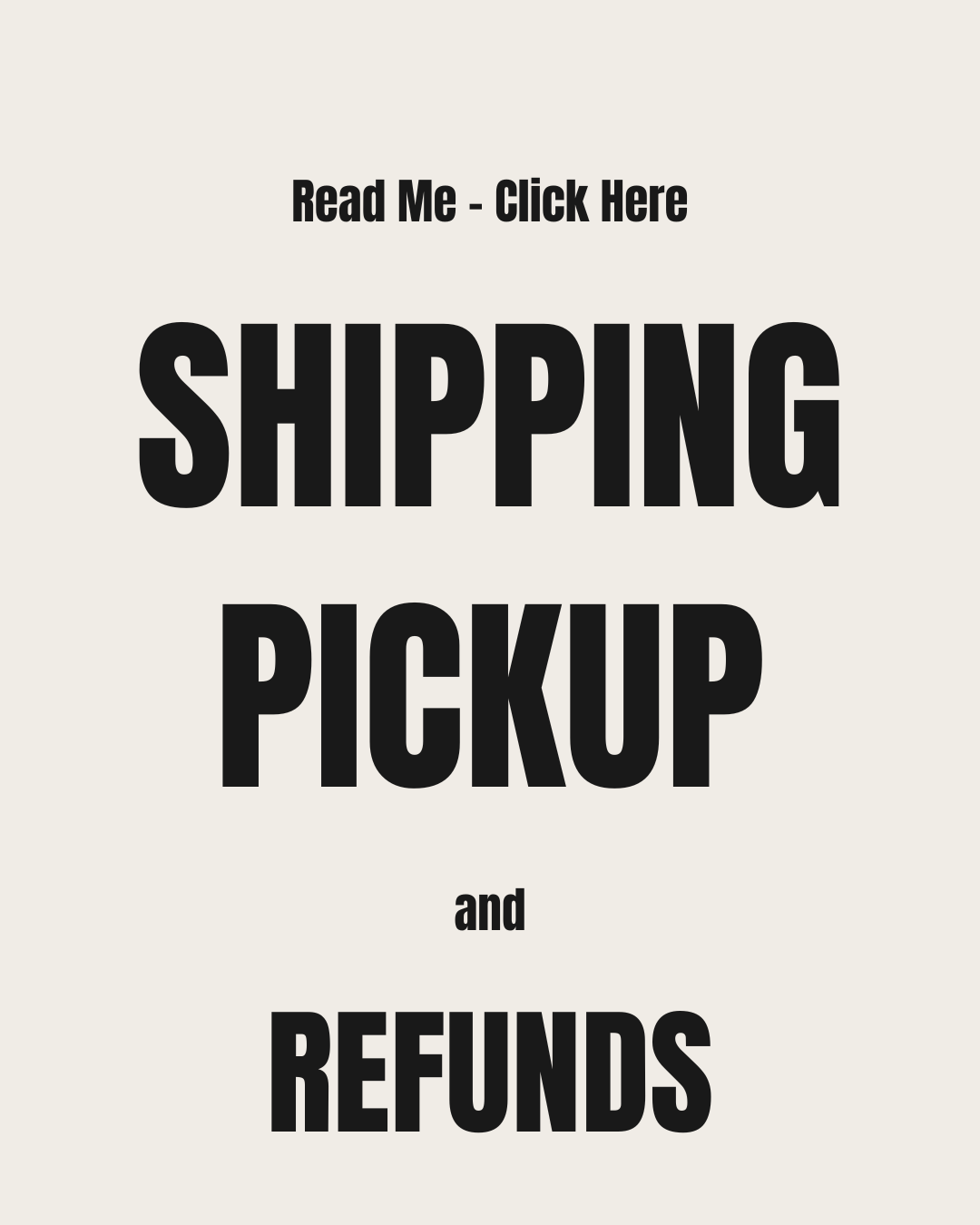 2026 Shipping & Pickup